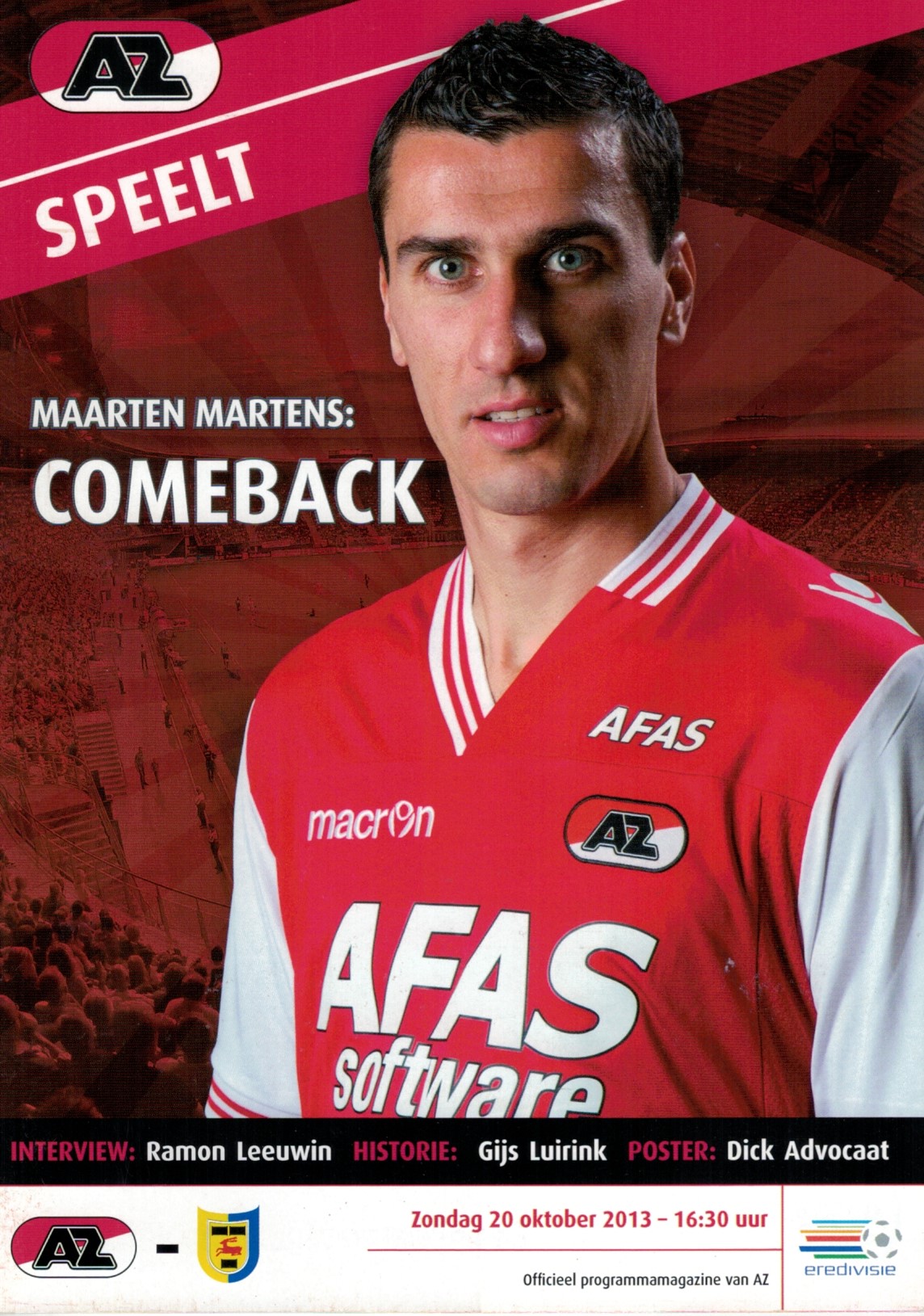AZ Programma 20-okt-2013 Cambuur thuis